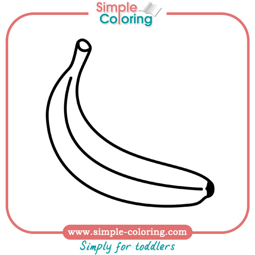 Simple Coloring Sheets on Simple Coloring Banana    Simple Coloring Pages For Toddlers